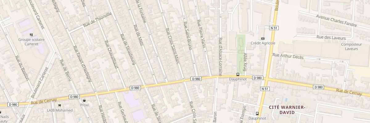 Plan du 91 Rue Croix Saint-Marc à Reims