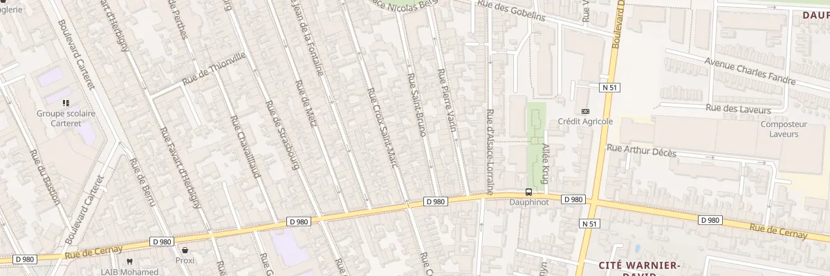 Plan du 23 Rue Saint-Bruno à Reims