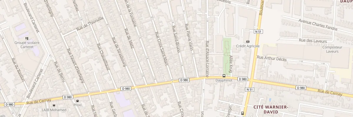 Plan du 19 Rue Saint-Bruno à Reims