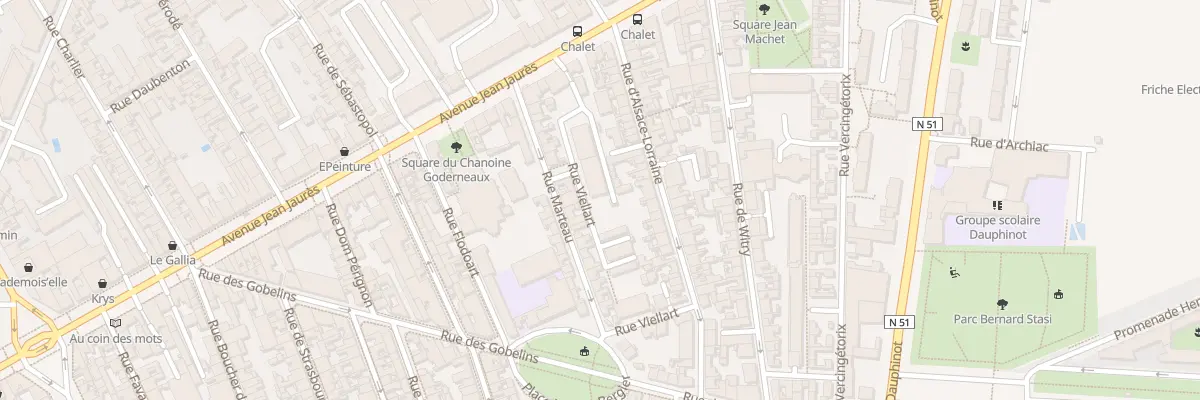 Plan du 15 Rue Marteau à Reims