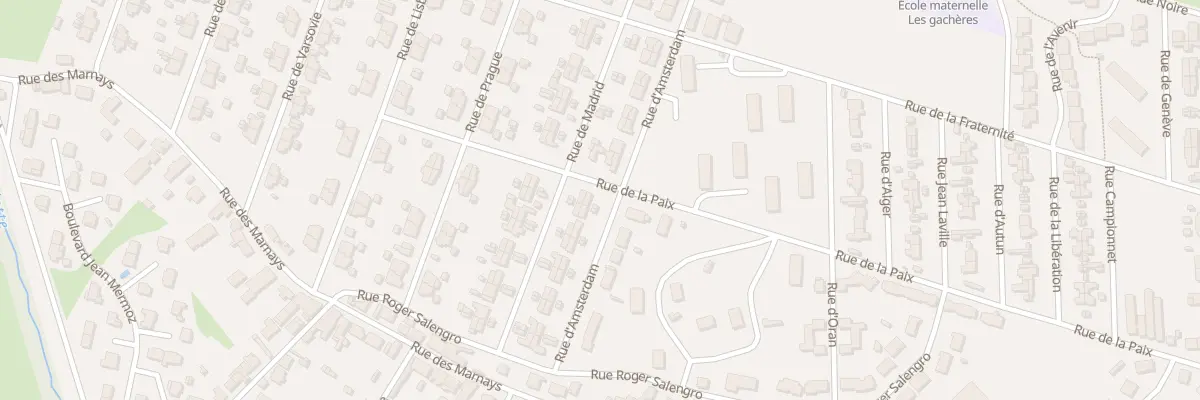 Plan du 45 Rue de la Paix à Gueugnon