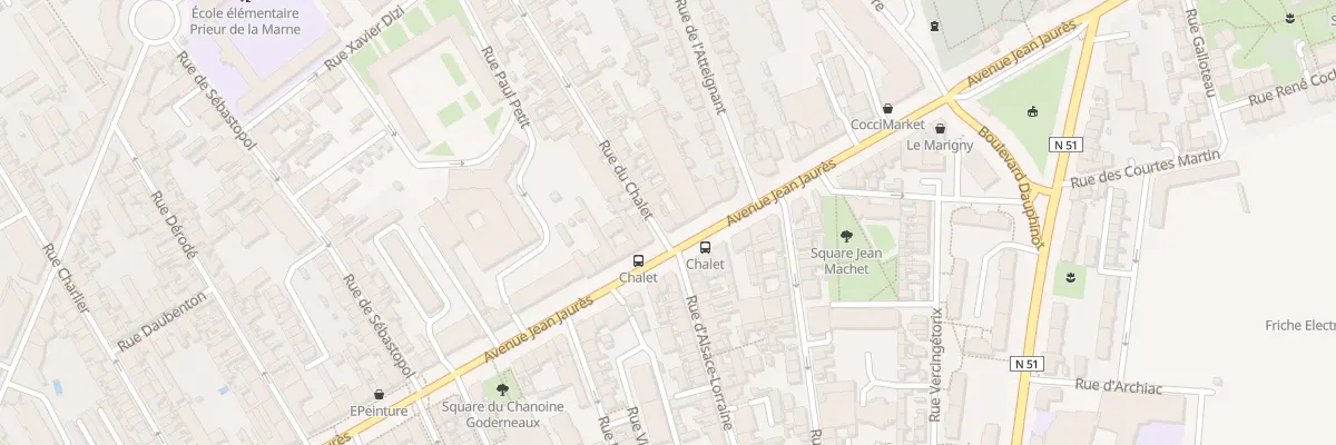 Plan du 2 Rue du Chalet à Reims