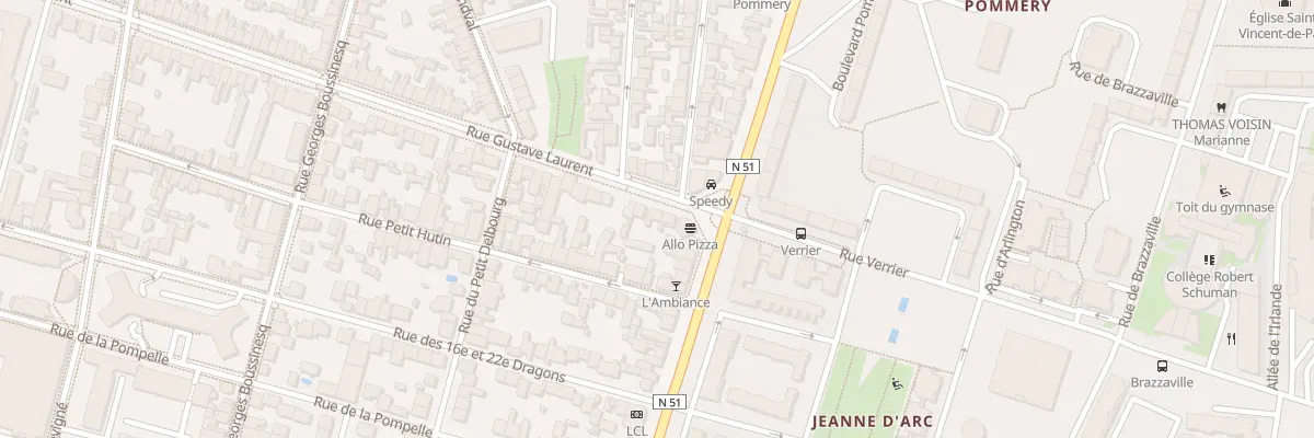 Plan du 90B Rue Gustave Laurent à Reims