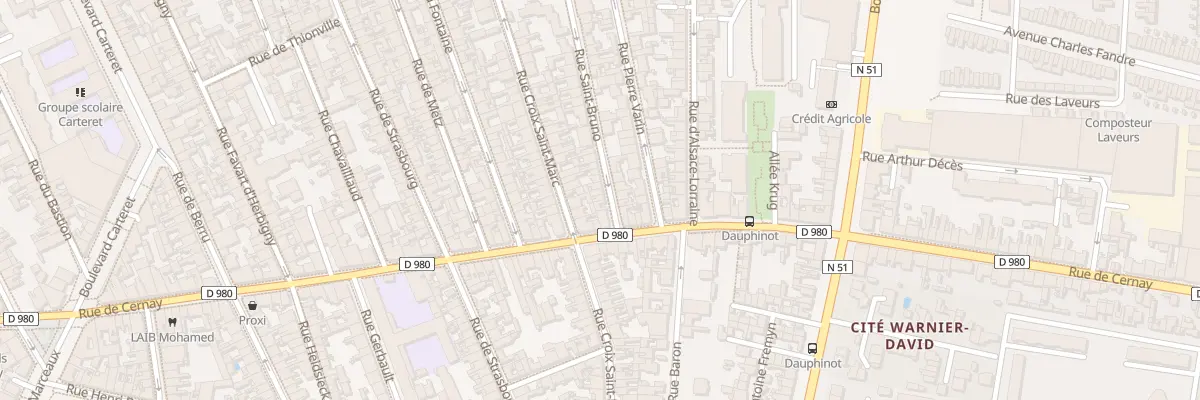 Plan du 7 Rue Saint-Bruno à Reims