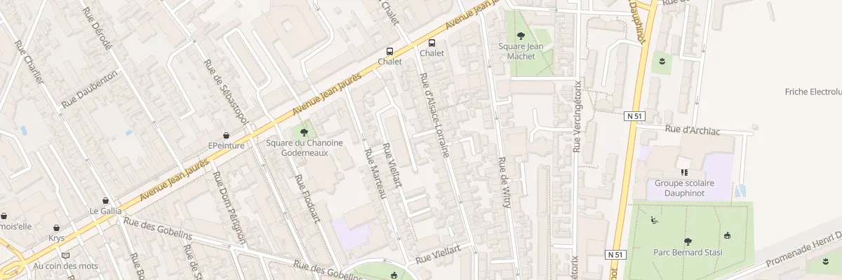 Plan du 28 Rue d’Alsace-Lorraine à Reims