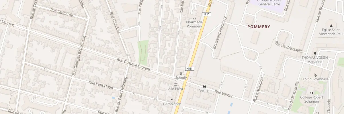 Plan du 90 Rue Baron à Reims