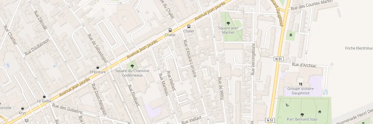 Plan du 24 Rue d’Alsace-Lorraine à Reims
