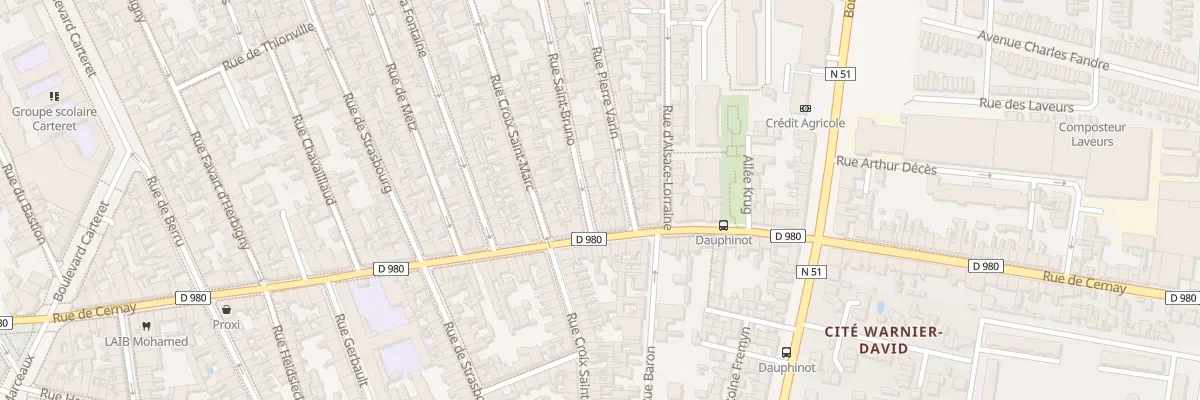 Plan du 6 Rue Saint-Bruno à Reims