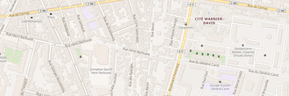 Plan du 89 Rue Henri Barbusse à Reims