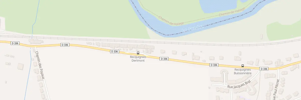 Plan du 55 Rue à Beugnies Qrt Derimont à Recquignies
