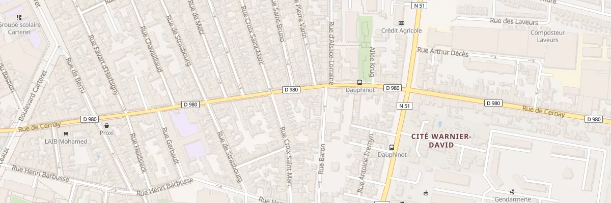 Plan du 156 Rue de Cernay à Reims