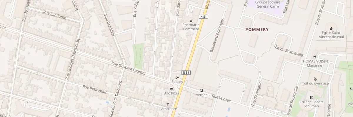 Plan du 81 Rue Baron à Reims