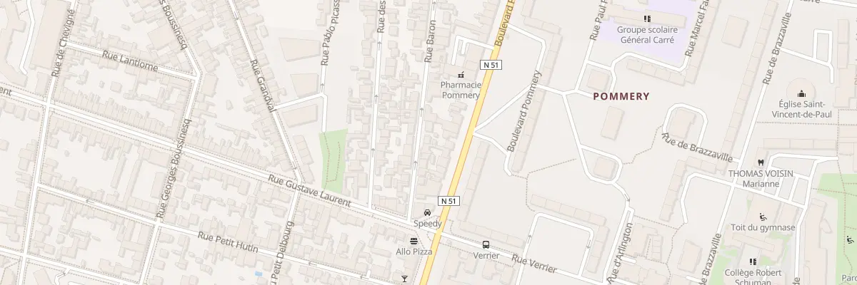 Plan du 75 Rue Baron à Reims