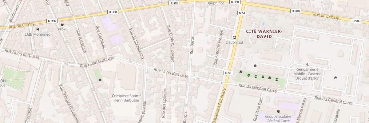 Plan du 38 Rue Baron à Reims