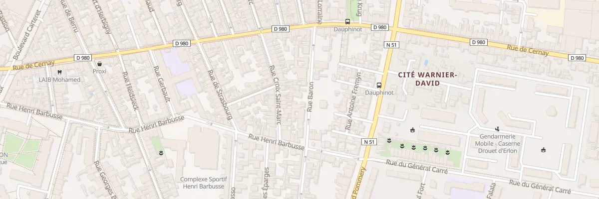 Plan du 26 Rue Baron à Reims