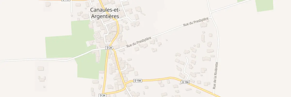 Plan du 116 Rue du Presbytere à Canaules-et-Argentières