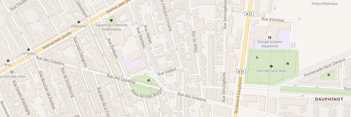 Plan du 54 Rue d’Alsace-Lorraine à Reims