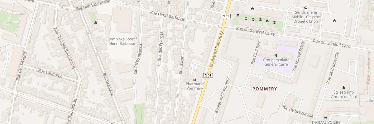 Plan du 61 Rue Baron à Reims