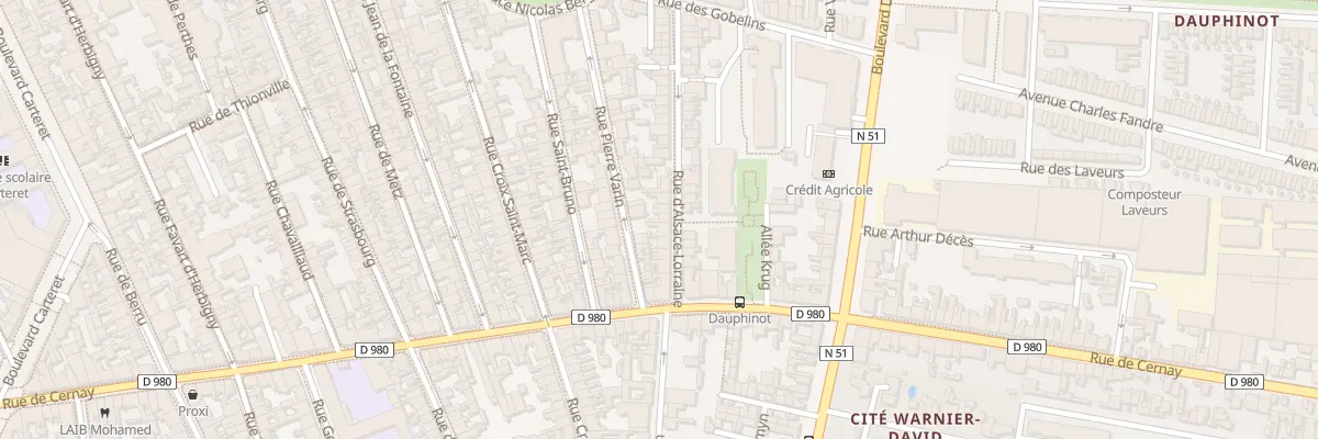 Plan du 120 Rue d’Alsace-Lorraine à Reims