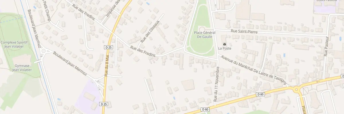 Plan du 1 Rue des Fredins à Gueugnon