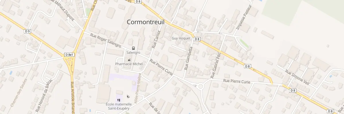Plan du 1 Rue Pierre Curie à Cormontreuil