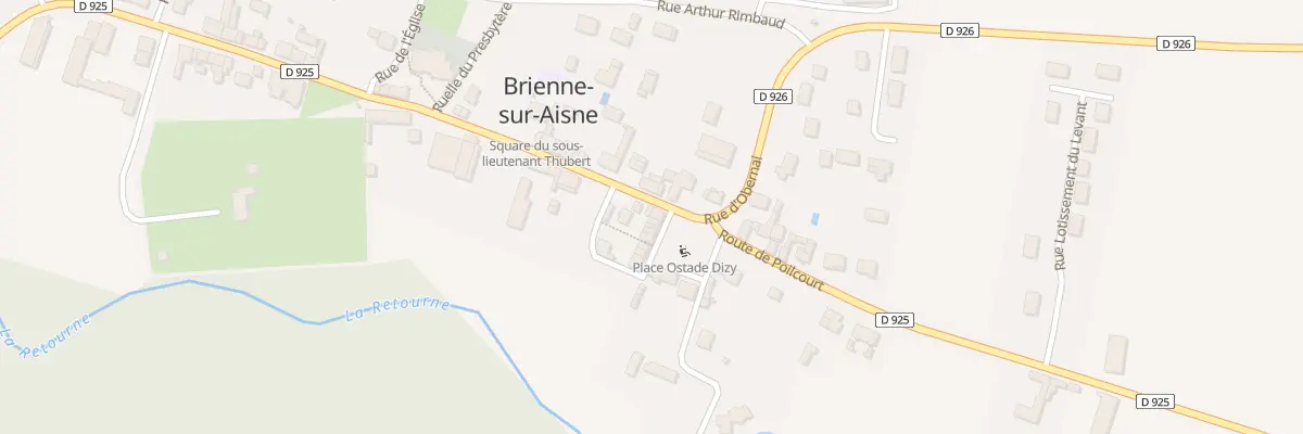 Plan du 1 Rue de la Retourne à Brienne-sur-Aisne