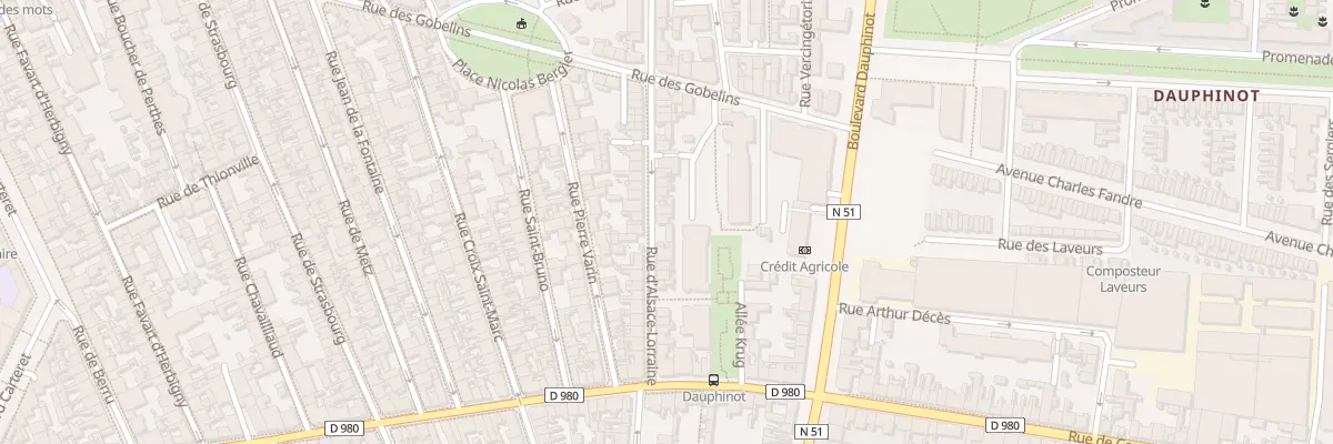 Plan du 101 Rue d’Alsace-Lorraine à Reims