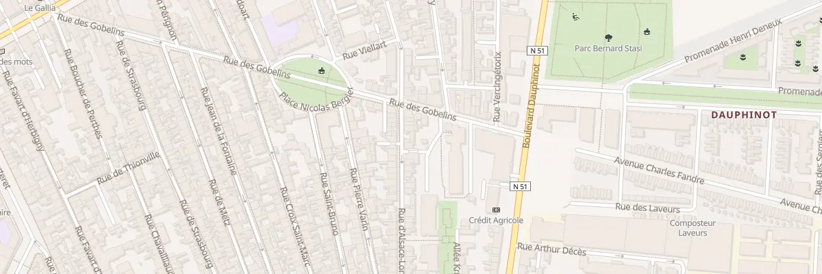 Plan du 83 Rue d’Alsace-Lorraine à Reims