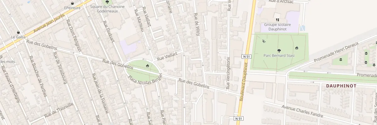 Plan du 61 Rue d’Alsace-Lorraine à Reims