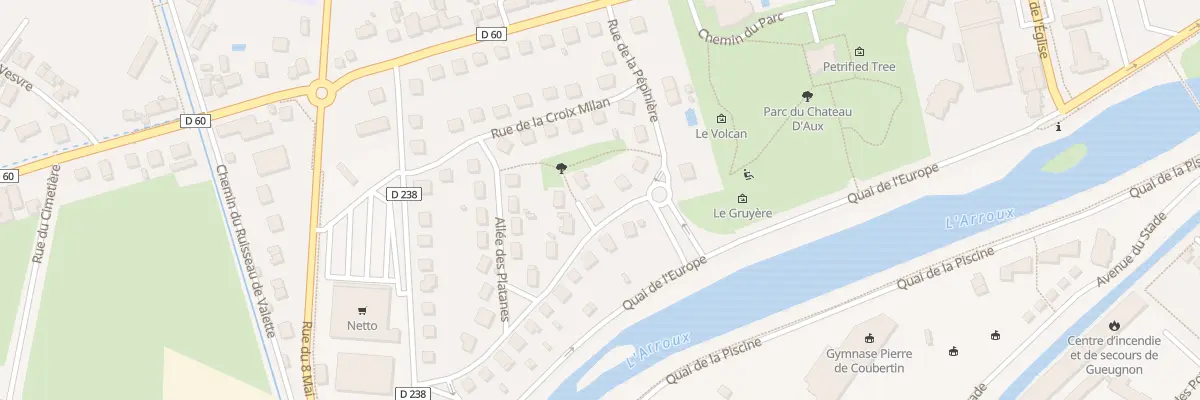 Plan du 10 Rue de la Pepinière à Gueugnon
