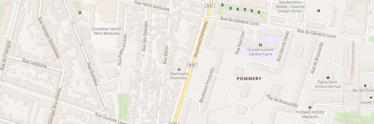Plan du 68 Bd Pommery à Reims