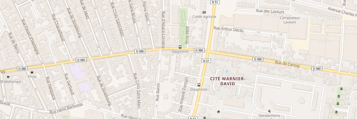 Plan du 5 Rue Pierrard-Parpaite à Reims