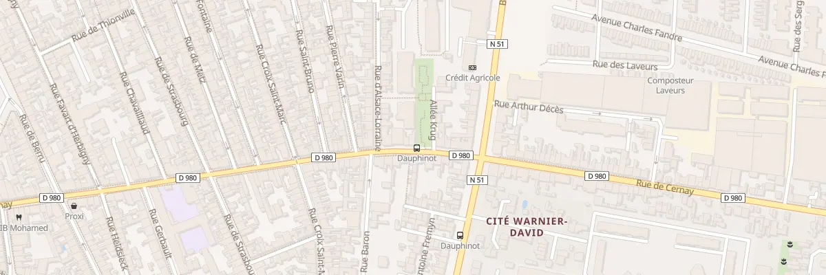 Plan du 159 Rue de Cernay à Reims