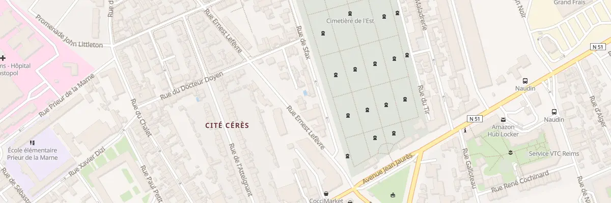 Plan du 9 Rue de Sfax à Reims