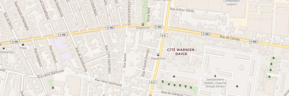 Plan du 7 Rue de la Framboisière à Reims