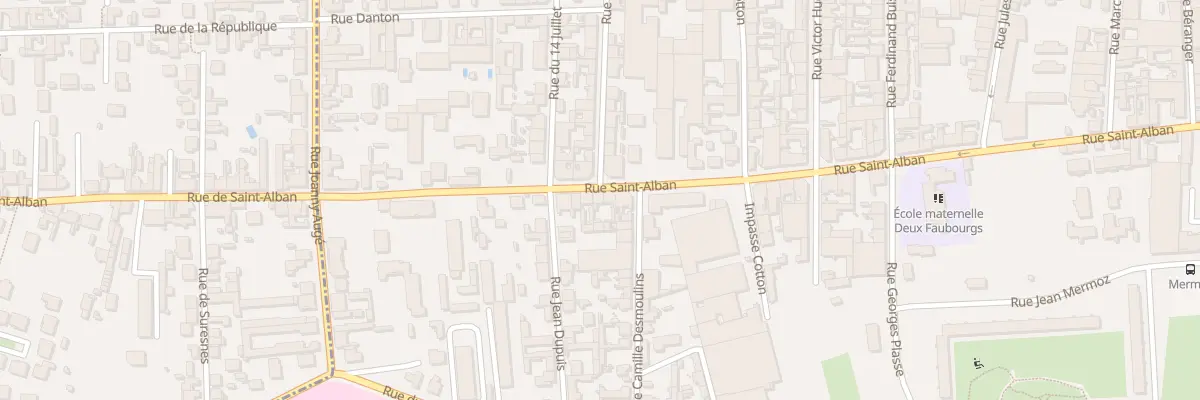Plan du 77 Rue Saint-Alban à Roanne