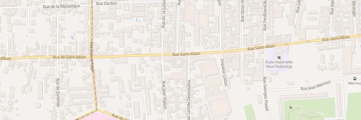 Plan du 75 Rue Saint-Alban à Roanne