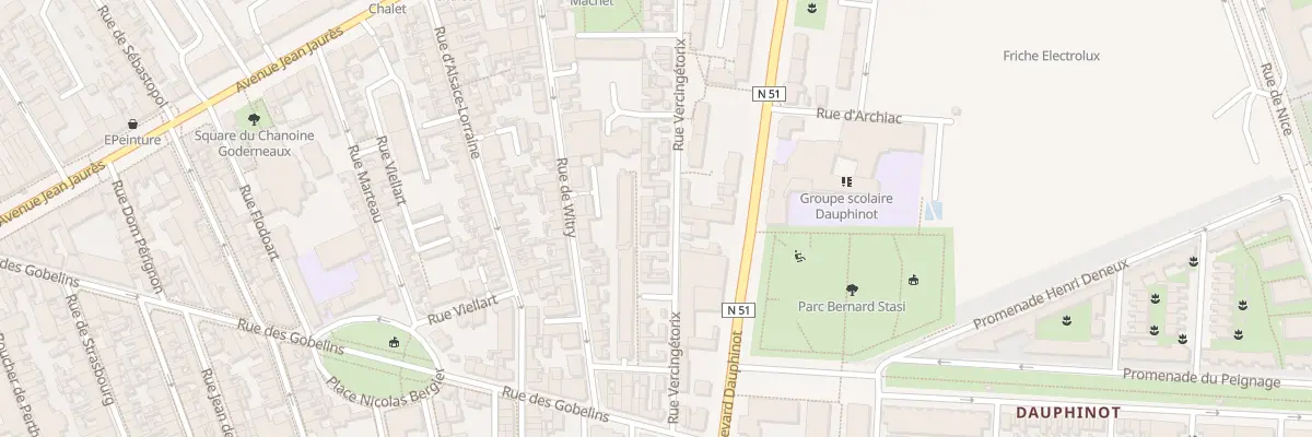 Plan du 64 Rue Vercingétorix à Reims
