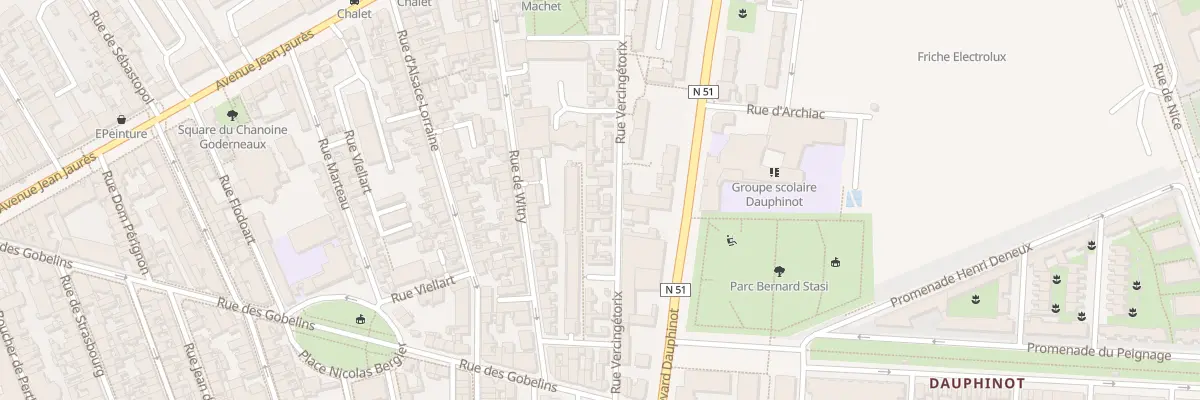 Plan du 62 Rue Vercingétorix à Reims