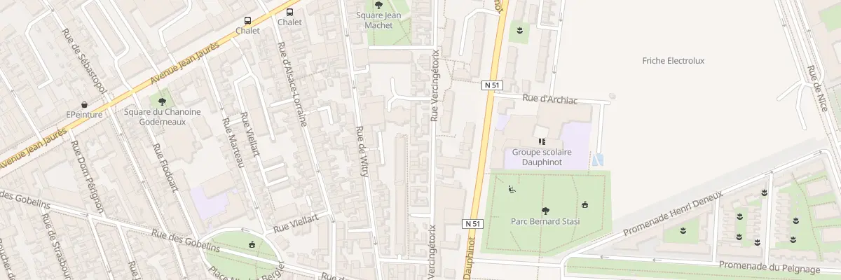 Plan du 56 Rue Vercingétorix à Reims