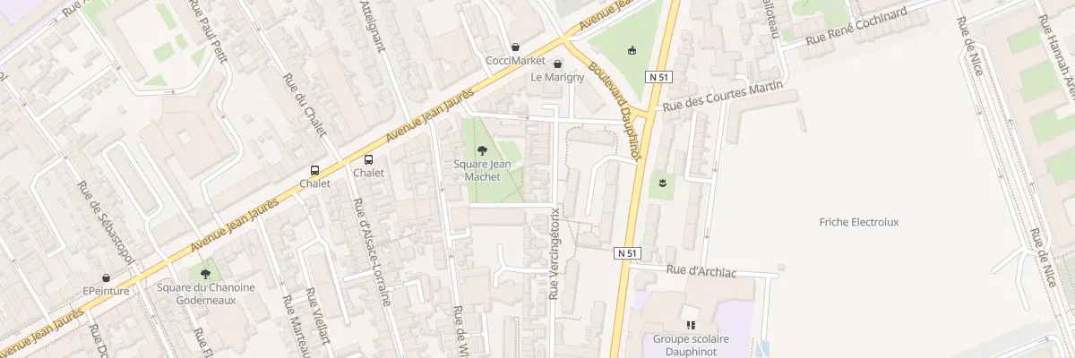 Plan du 16 Rue Vercingétorix à Reims