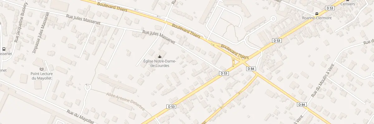 Plan du 13 Rue Jules Massenet à Roanne