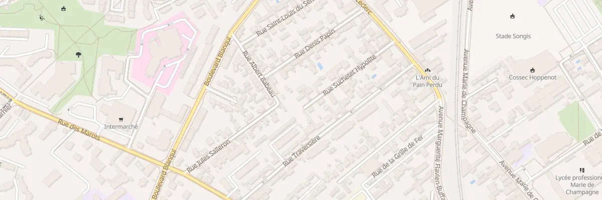 Plan du 18 Rue Hippolyte Suchetet à Troyes