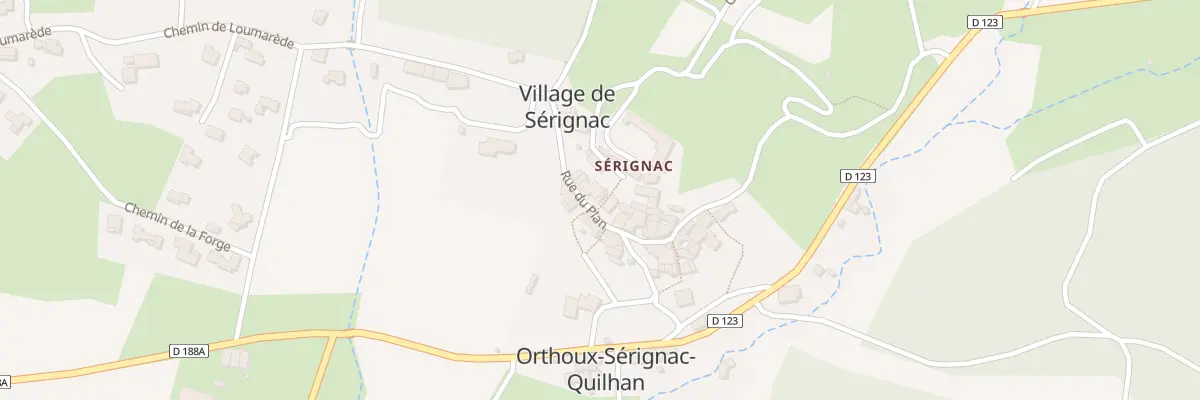 Plan du 5015 Serignac à Orthoux-Sérignac-Quilhan