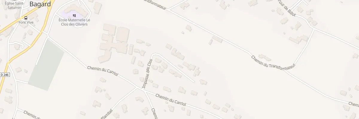 Plan du 22 Imp des Clos à Bagard