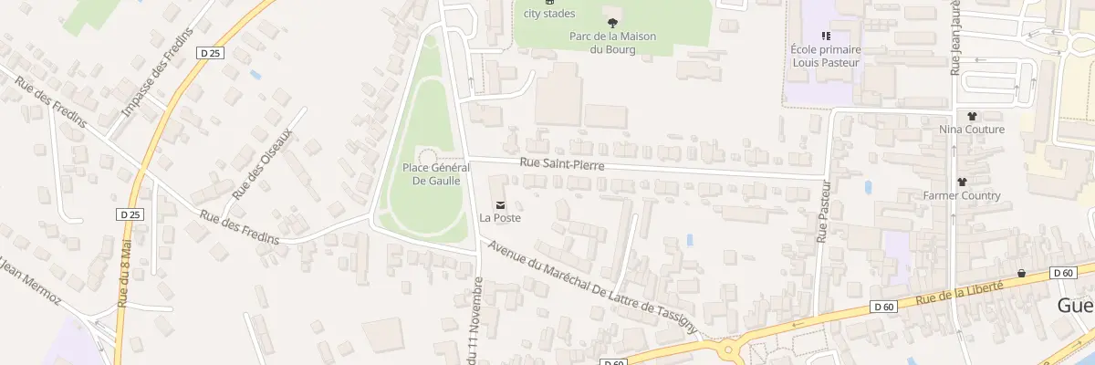 Plan du 25 Rue Saint Pierre à Gueugnon