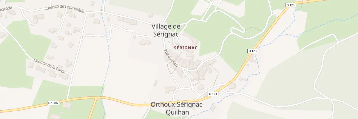 Plan du 5004 Serignac à Orthoux-Sérignac-Quilhan