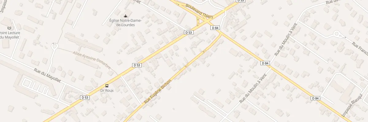 Plan du 22 Rue Eugène Bichon à Roanne