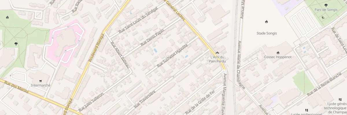 Plan du 3 Rue Hippolyte Suchetet à Troyes