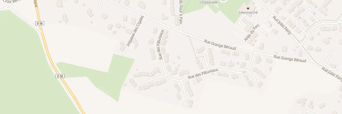 Plan du 30 Rue des Pâtureaux à Commelle-Vernay